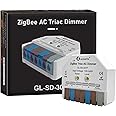 GLEDOPTO ZigBee 3.0 Triac AC Dimmer Switch Mini LED Dimmable Switch 400W Max Push Button Smart App Voice Control Work with H/ue Alexa Tuya Smart Life Conbee Zigbee2mqtt Home Assistant (Hub Required)