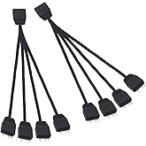 LANMINGLEL Argb Splitter Cable 5V 1 Female to 4 Male 3 Pin Argb Extension Cable for Expand Computer Pc Argb Fans and Argb Led