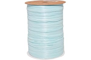 Morex Ribbon 100% Rayon Matte Raffia Biodegradable Ribbon, Blue, 1/4" x 100 Yd