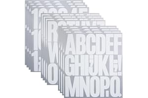 YIKTUNQ 3 Inch Letter Number Sticker, 264 Pieces Self-Adhesive Waterproof & Tear-resistant Large Capital Alphabet Stickers fo