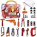 Construction Tool Set Toys Kids Pretend Play Toolbox Educational Learning Safe Tools Kit with Accessories in Sturdy Carry Case for Children | 29 pcs