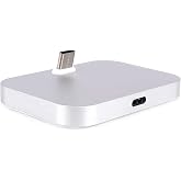 Yeebline Type C Charger Dock, [Aluminum Alloy] USB Type-C Charger Stand Cradle Charging Station Compatible with iPhone 15 Series, Nexus 6P/5X, OnePlus 3T/3/2 and Other USB-C Devices (Silver Aluminum)