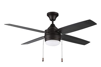 Litex Industries Ak52eb4l Litex Aikman Contemporary 52 Ceiling Fan Bronze Finish With 4 Abs Blades Remote Control Ul Rated For Damp Locations 70