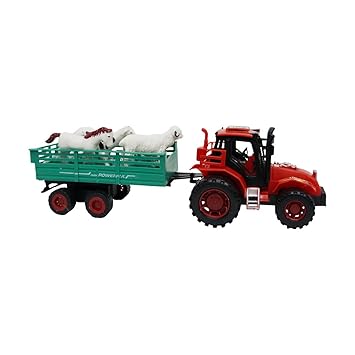 Peepal Shop Hot Farmer Cor Tractor with Three Animals by Muren