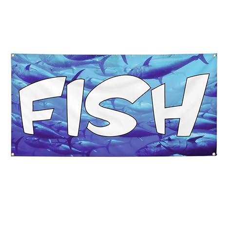 Amazon Com Vinyl Banner Sign Fish 1 Style A Animals Fish