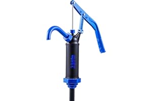 Orion Motor Tech 55 Gallon Drum Pump, Fits 5 to 55 Gallon Drums & Barrels, Lever Action Barrel Pump with 3 Section Suction Tube for Transfer of Chemicals, Acidic Solutions, Fuels, Water Based Fluids