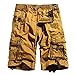 OCHENTA Men's Cotton Loose Fit Multi Pocket Cargo Shorts