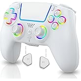 FLUY-E RGB Wireless Controller for PS5/PC – Compatible with PS5, PS5 Slim & PS5 Pro, Hall Effect Joysticks and Triggers, Dual Vibration, Six-Axis Sensor, Touch Panel, Turbo & Programmable Buttons, Ergonomic Design