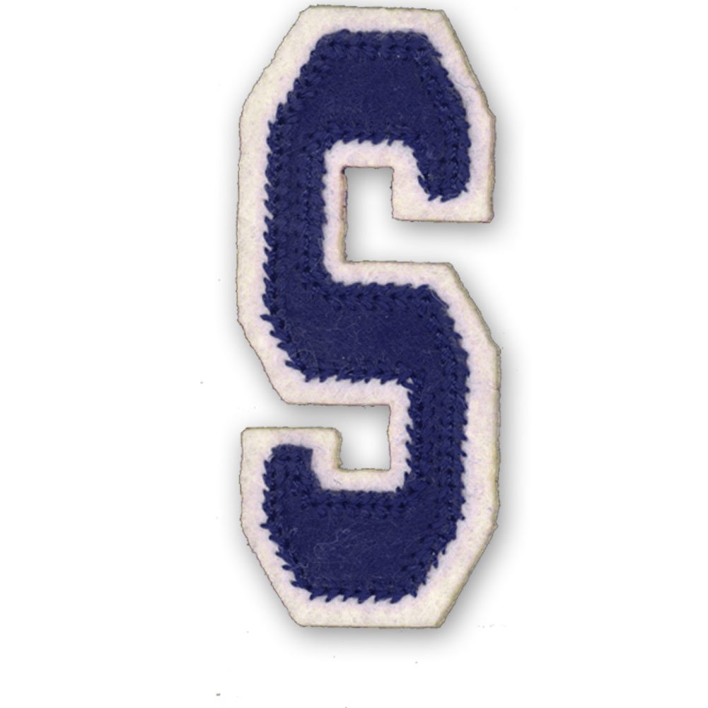 Great For Personalising T Shirts Varsity College Style Letters Blue With White Border Uk 6 B 60mm Hoodies Jackets And Many More Items Applique Varsity Letters B 1 Per Letter
