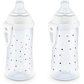 NUK Active Sippy Cup, 10 oz, 2 Pack, 12+ Months, Timeless Collection, Amazon Exclusive