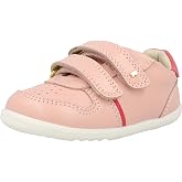 Bobux Step Up Riley Leather Trainers with Double Strap for Kids in Seashell Guava