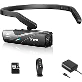 ORDRO EP8 4K Head-Mounted Cam| Gimbal Camera | WiFi &amp; Remote| 64G Card | 4K 60FPS Camera, 2-Axis Gimbal Stabilization,APP Control,Auto Focus,130&deg; Wide-Angle, Ideal for Vlogging and Surgery and Hotel