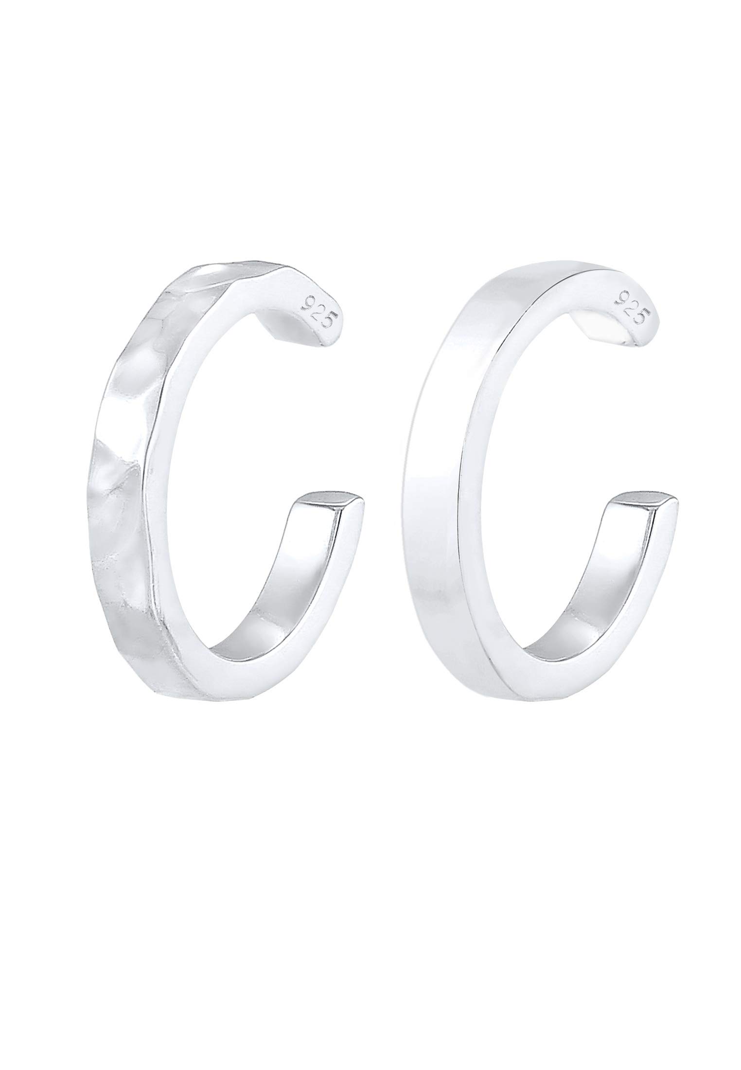 Elli Earrings Women Earcuff Organic Look Minimal Basic Adjustable in 925 Sterling Silver