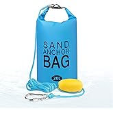 Phoncoo Jet Ski Anchor, 2 in 1 Sand Anchor Bag and Adjustable Buoy | 500D PVC, Tear-resistant, Double-Locking Buckle, High Visibility, Waterproof Dry Bag for Jetski Kayak, Boat, Water Sports