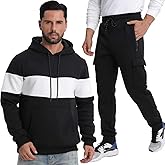 Lololeneon Sweatsuits for Men Tracksuits 2 Pieces Sets Hoodies Casual Sweat Suits Jogging Running Sportsuits Outfits