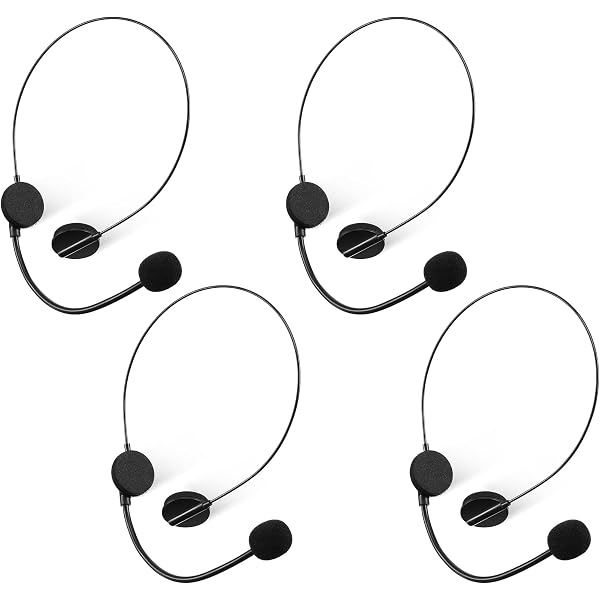 Faux Microphone Casque Noir – Accessoire Cosplay, Carnaval, Déguisement Chanteur, Jouet Pour Enfants