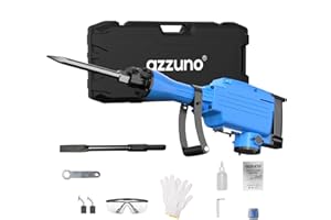 AZZUNO 2200W Demolition Jack Hammer Electric Concrete Breaker Heavy Duty, Corded Power Rotary Hammer Drill with 2pcs Chisel B