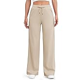 G4Free EverGoing Women's Wide Leg Pants High Waisted Yoga Pants with Pockets Casual Drawstring Sweatpants
