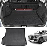 Powerty Fit for Trunk Mat Mercedes-Benz GLE W166 2015-2019 All Weather TPO Rear Cargo Liner Upgrade Material(NOT Fit 2020 GLE 350 with 5 Seats, 2018 550e Hybrid)