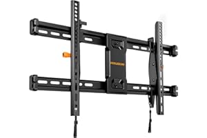 Perlegear Tilting TV Wall Mount for 42–90 Inch TVs with Leveling Adjustment, Low Profile TV Mount up to 132 lbs, Wall Mount Bracket Fits 12”/16”/18”/24” Wood Studs, Max VESA 600x400mm, PGLT9