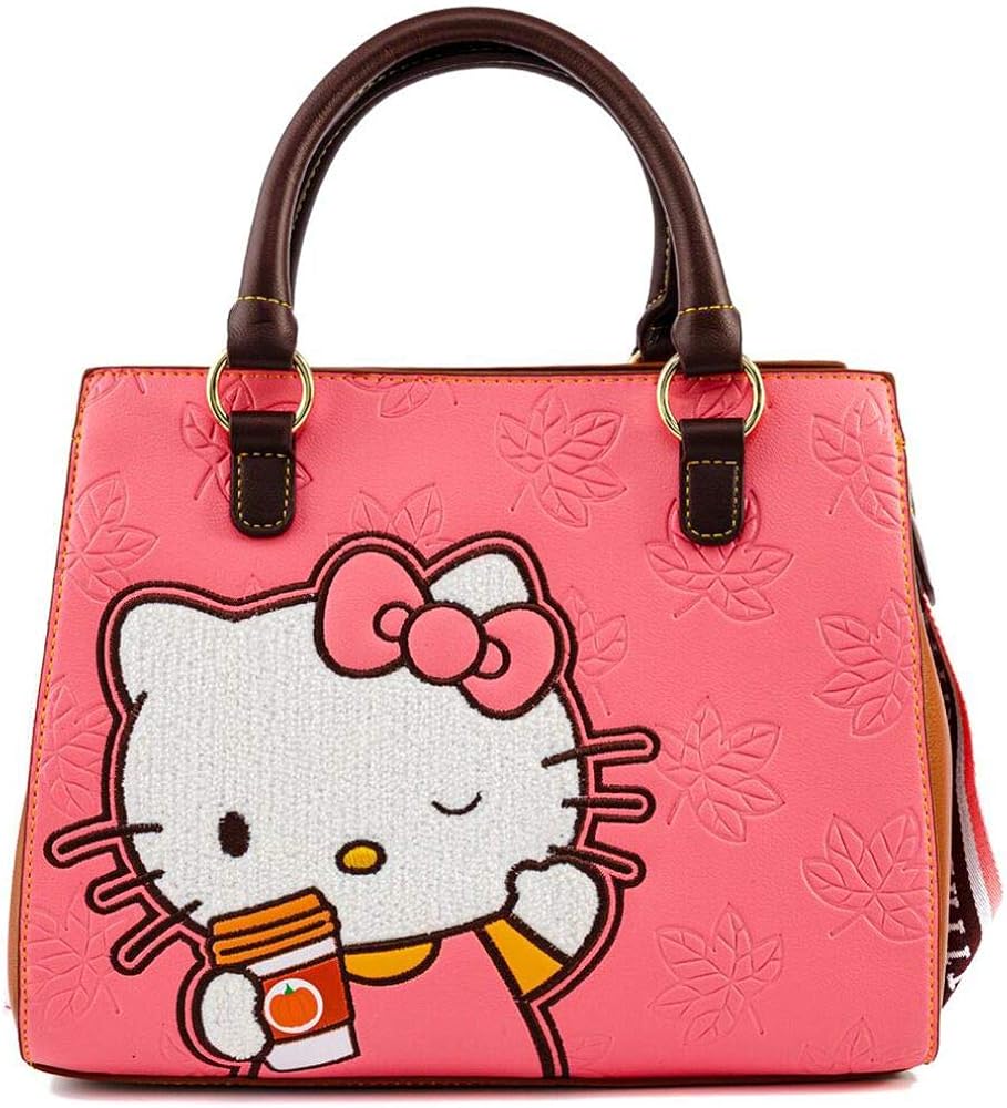 Loungefly Hello Kitty Pumpkin Spice Latte Wave Cross Body Bag Handbags