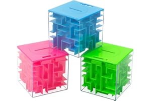 ThinkMax Money Maze Puzzle Box for Kids and Adults, Perfect Money Holder Maze Puzzle Gift Box (3 Pack)