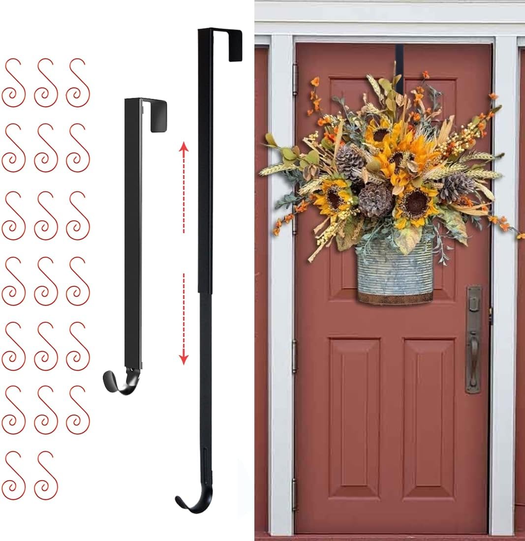 Wreath Hangers - SAMFAVO Wreath Hanger,Adjustable Wreath Hook Adapt from 16