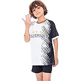 SURUIDA Kids Soccer Jersey for Boys&Girls,Youth Training Jerseys Sports Fan Jerseys Football Shirt for Children