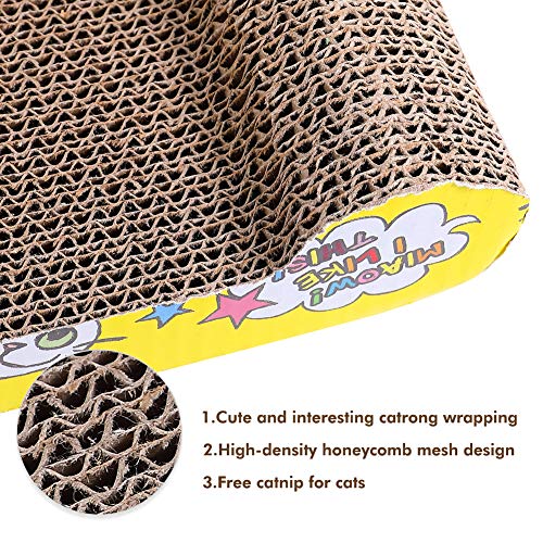 NNN Cat Scratcher Cardboard 3 Pack, Cat Recycle Corrugated Cat Scratching Pad, Cat Scratching
