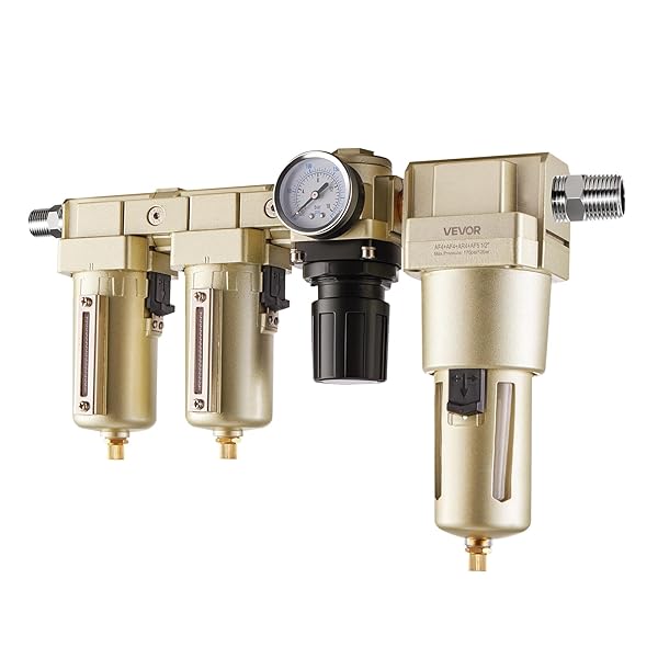 VEVOR AIR COMPRESSOR FILTER REGULATOR COMBO, 1/2″ NPT...