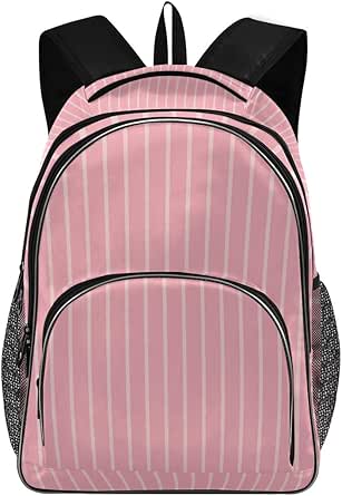 pink striped backpack