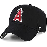 47 Brand MLB Black Team Color Primary Logo MVP Adjustable Structure Baseball Cap Hat, Adult One Size Fits All