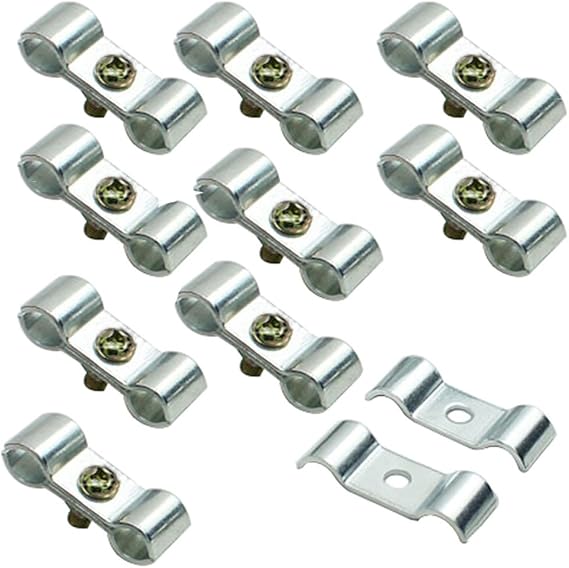 Mike Home Kennel Clamps Shelf Pole Connector Double Port Pipe Clamps