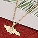 Jamaica Map Pendant Necklaces Jewellery Gold Jamaican Map Flag Jewelry
