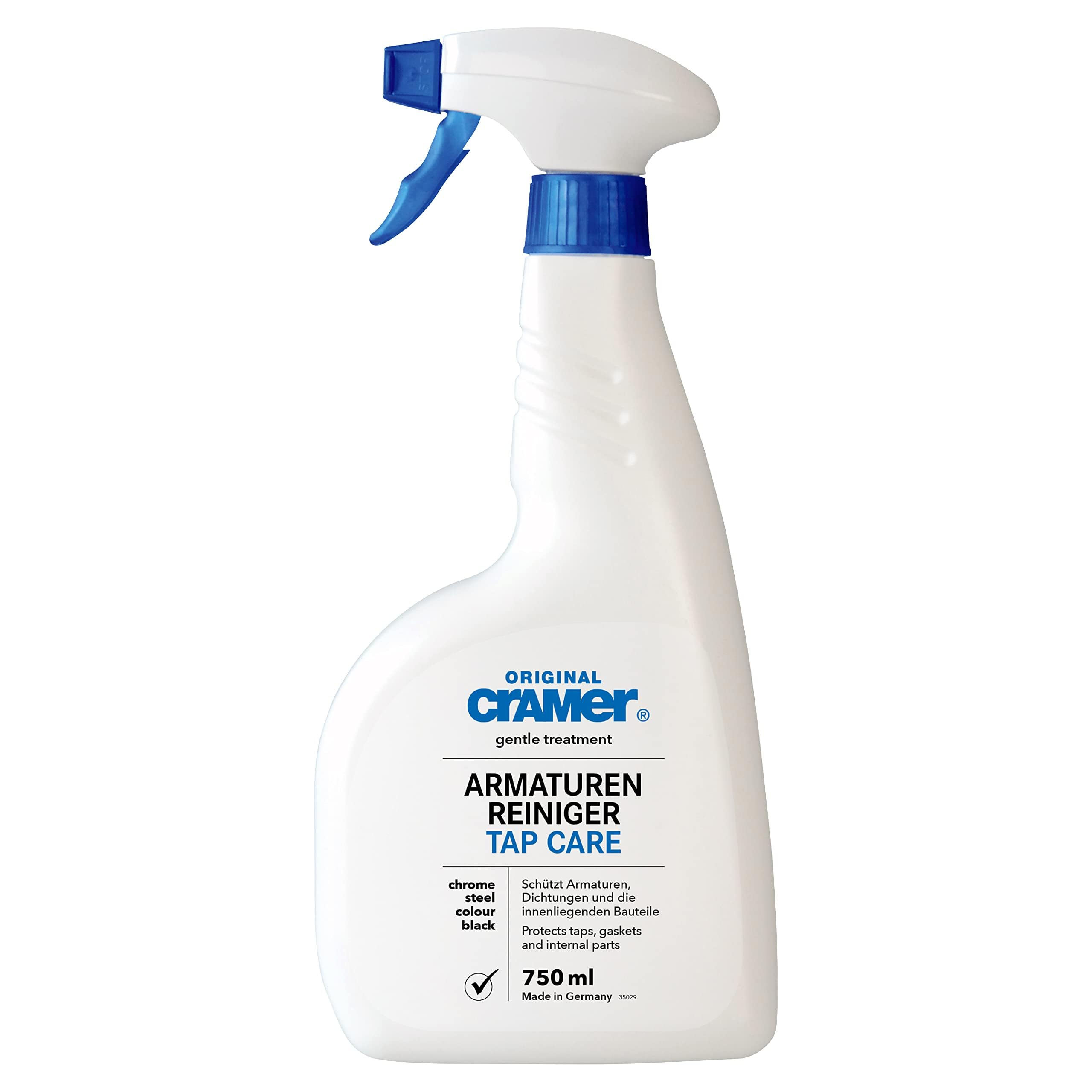 Cramer Tap Cleaner For Cleaning And Care All Fittings in Bath Bathroom Shower Kitchen walls going over tiles and 750ml