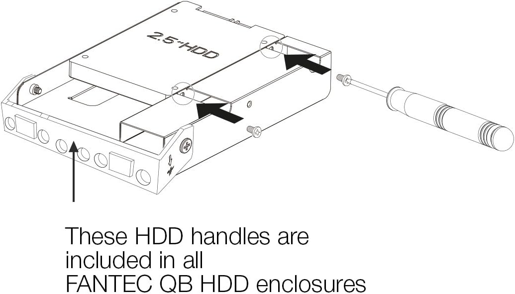 FANTEC QB Bracket 25 Hard Drive Adapter - Black - Image 3
