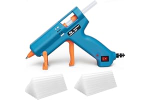 Tilswall Hot Glue Gun Kit with 30 Premius Glue Sticks（130mm x 7mm）, Fast Preheating Hot Melt, High Temp Mini Glue Gun for School Crafts, DIY, Home Repaire (50W)
