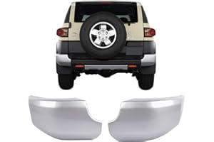Flynsu Rear Bumper End Caps Cover Plastic Painted Silver Replacement for 2007-2014 Toyota FJ Cruiser TO1104121 5246335021 TO1105121 5246235021