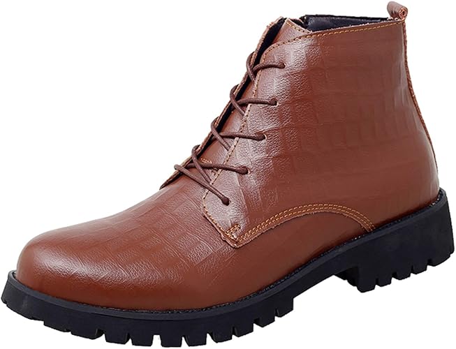 Amazon Wewin ブーツ エンジニアブーツ メンズ 本革 型押し サイドジップ ローカット マーチンシューズ レースアップブーツ 冬用 バイク用 革靴 通気 防滑 超楽 履きやすい 靴 カジュアル アウトドア ファッション J Wewin ブーツ