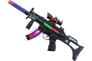 INCHOI Children's Simulation Electronic Toy Machine Gun Cool Lighting Combat Sound Effects Real Special Effects