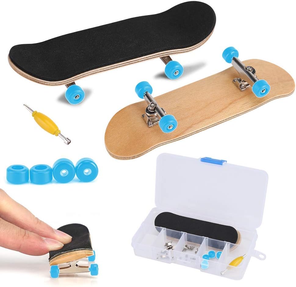 Mini Finger Skateboards Fingerboard Professional Mini Alloy Complete Wooden Maple Deck, Relieve