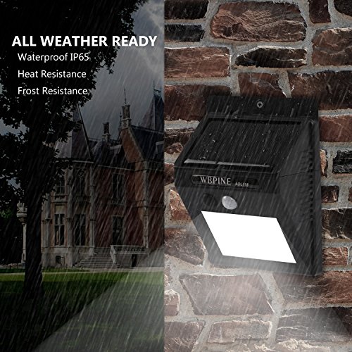 Solar Lights,20 LED Outdoor Solar Motion Sensor Lights(with 8ft Connection Cord) Waterproof Exterior Security Wall Light for Patio,Deck,Yard,Garden,Path,Home,Driveway,Stairs(1Pack)