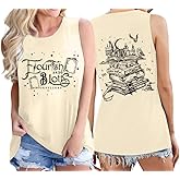 Magical Sleeveless Shirts for Women Book Magic Graphic Tank Top Flourish and Blotts Shirts Wizard Tees Costume Clothes