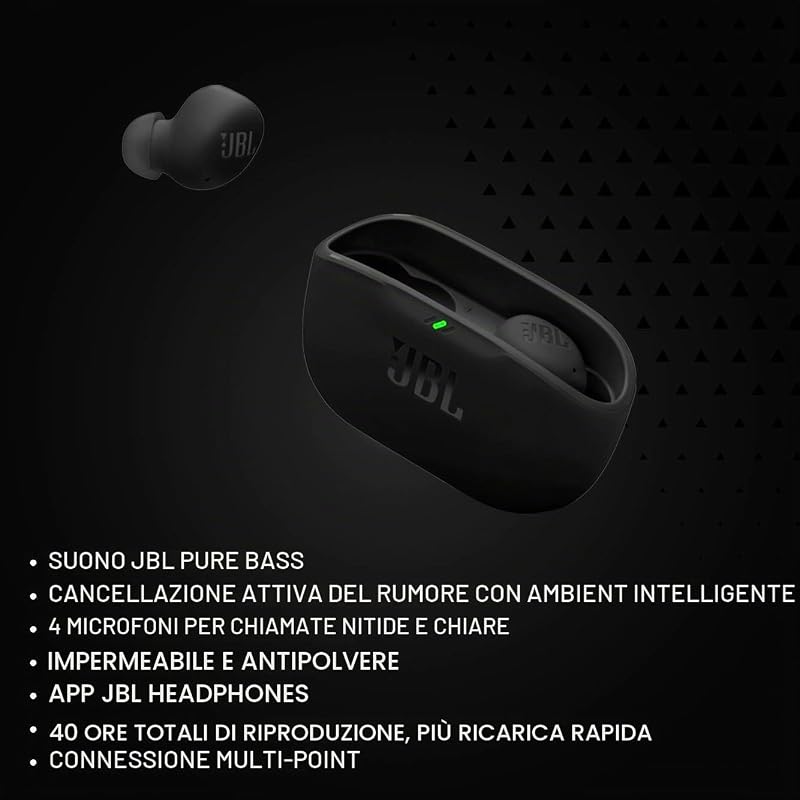 Vibe Buds 2 - Auricolari con cancellazione del rumore, colore: Bianco