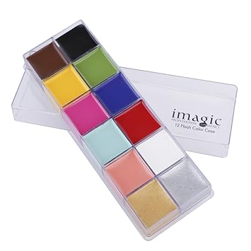 Gesichts-Make-up-Pigment, verschiedene Kombinationen, Malerei Pigmentfarbe, Make-up-Werkzeug Flash Öl Tattoo, 12 Farben, Kuns