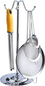 Wellehomi Fine Mesh Sieve Set 7/12/18cm with Rim Stainless Steel Food Strainer view 9