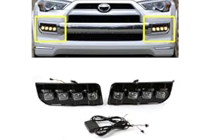 ECAHAYAKU Car LED DRL Fog Lamp Fit For Toyota 4Runner Limited 2014-2023 LED Daytime Running Light Switchback Amber Turn Signal light Driving Daylight