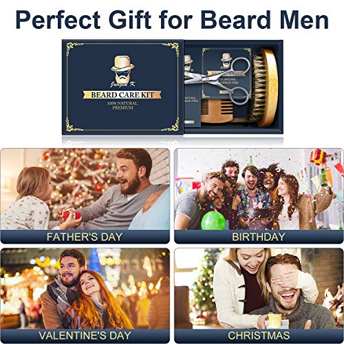 Beard Grooming Kit - Jurgen K Beard Care Kit for Men, Beard Growth Kit Pure Natural Beard Oil and Balm, Anti-Static Wooden Beard Brush and Comb, Sharp Beard Scissors, Luxury Gift Box and Free E-Book - Thumbnail 7