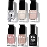 LONDONTOWN The Sophisticate Collection - Full Manicure Nail Polish Kit with Nail Hardener & Base Coat, Gel Genius Top Coat, and 3 Nail Color Shades, 0.40fl oz