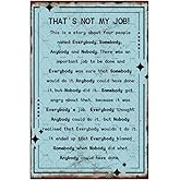 That's not My Job Metal Tin Sign Funny Vintage Metal Tin Sign Man Cave Tin Signs Office Tin Poster Wall Art Decor Office Retro Aluminum Sign 8x12 Inches